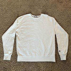Large white champion crew neck